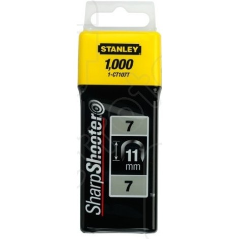 Niitit Stanley; 11 mm, 1000 kpl.; tyyppi 7; galvanoitu