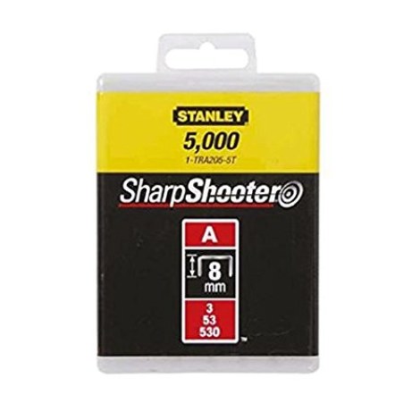 Niitit Stanley Light Duty; 8 mm; 5000 kpl.; tyyppi A; galvanoitu