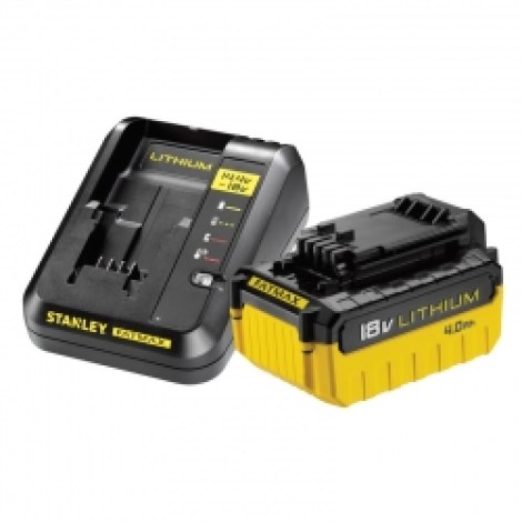 Akku Stanley SFM; 18 V; 4,0 Ah; Li-Ion + laturi FMC692L