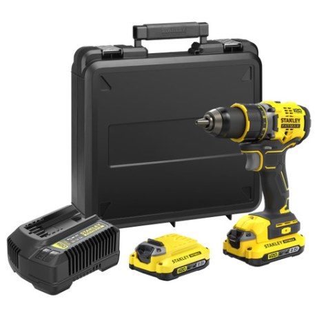 Pora/ruuvinväännin Stanley SFMCD720D2K-QW; 18 V; 2x2,0 Ah akku