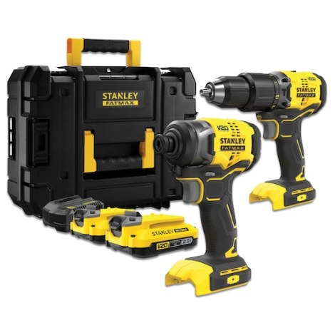 Työkalusarja Stanley SFMCK461D2T-QW (SFMCD715 + SFMCF810); 18 V; 2x2,0 Ah akku