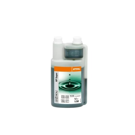 Öljy kaksitahtimoottoriin Stihl HP Super; 1 l (annostelijan/annosmittarin kanssa)