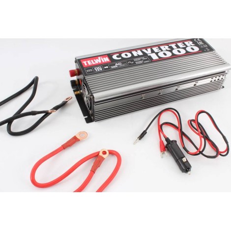 Jännitemuunnin Telwin CONVERTER 1000; 12 V DC -> 230 V AC