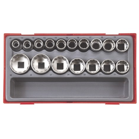 Hylsysarja  Teng Tools TT1217-6; 17 kpl.; 1/2''; 10-32mm