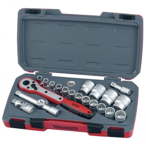 Kuusiohylsysarja Teng Tools T1221; 21 kpl.