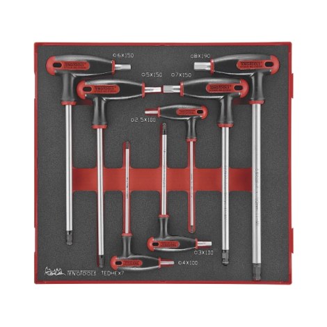 Kuusiokoloavain Teng Tools TEDHEX7; EVA; 7 kpl.