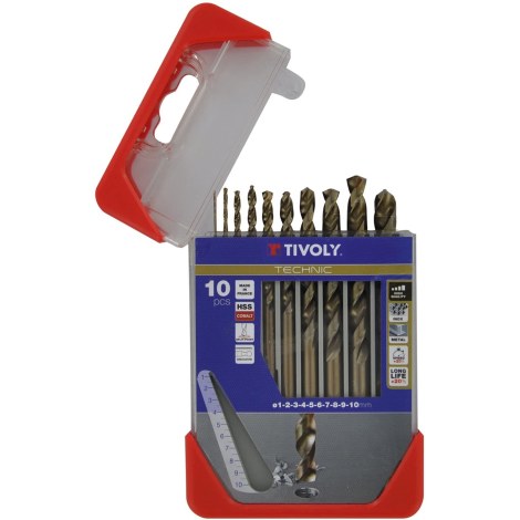 Metalliporanteräsarja Tivoly CLIPSTER PRO; HSCOB; 1-10 mm; 10 kpl.
