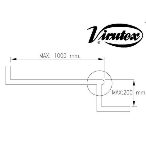 Pidennin Virutex 6046578 PFP; 600-1000 mm