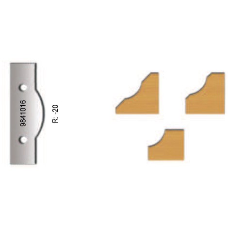 Vaihtoterä leikkurille Virutex 9841016; R=-20; 2 kpl.