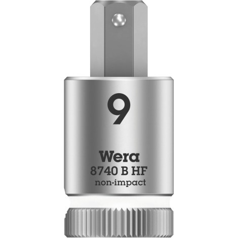 Kuusiohylsy Wera WE05003041001; HEX-plus; 3/8''; 9x38,5 mm