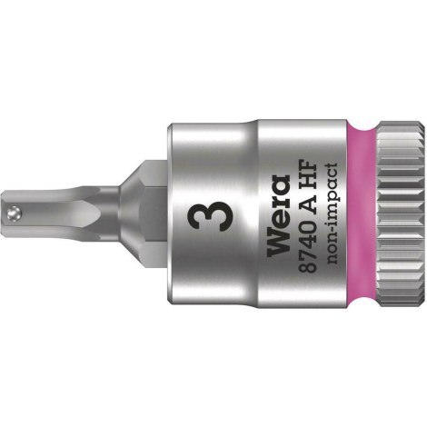 Kuusiohylsy Wera WE05003332001; HEX; 1/4''; 3x28 mm