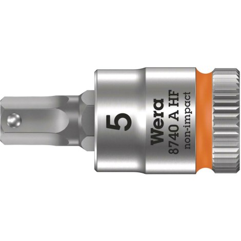 Kuusiohylsy Wera WE05003335001; HEX; 1/4''; 5x28 mm