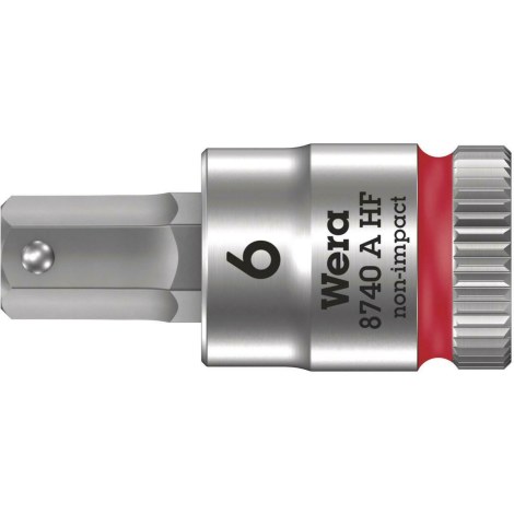 Kuusiohylsy Wera WE05003337001; HEX; 1/4''; 6x28 mm