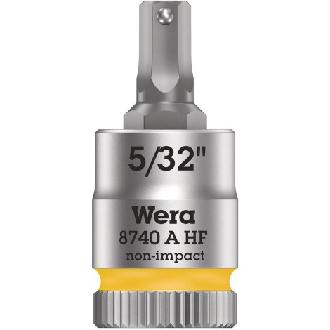 Kuusiohylsy Wera WE05003385001; HEX-plus; 1/4''; 5/32''x28 mm