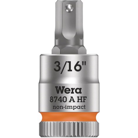 Kuusiohylsy Wera WE05003386001; HEX-plus; 1/4''; 3/16''x28 mm