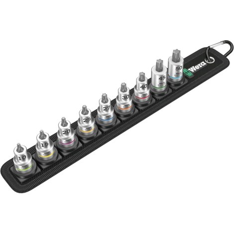 Kuusiohylsysarja Wera WE05003972001; Torx; 3/8''; 9 kpl.