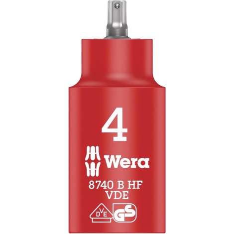 Kuusiohylsy Wera WE05004900001; HEX; VDE; 3/8''; 4x55 mm