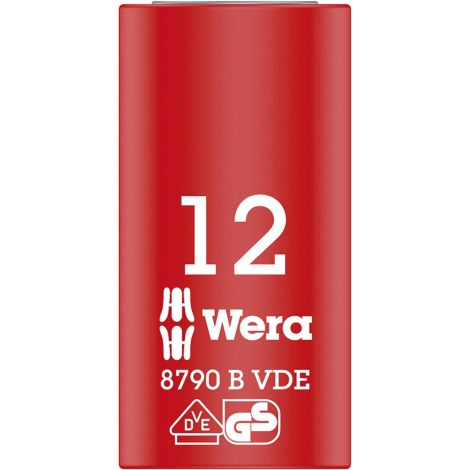 Kuusiohylsy Wera WE05004956001; VDE; 3/8''; 12x46 mm