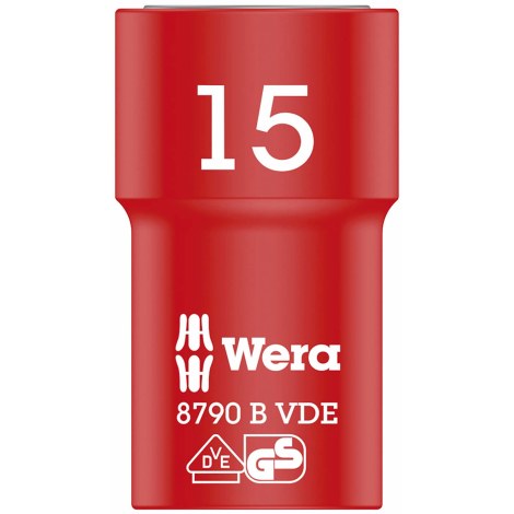 Kuusiohylsy Wera WE05004959001; VDE; 3/8''; 15x46 mm