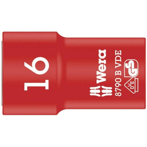 Kuusiohylsy Wera WE05004960001; VDE; 3/8''; 16x46 mm