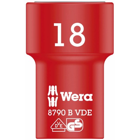 Kuusiohylsy Wera WE05004962001; HEX; VDE; 3/8''; 18x46 mm