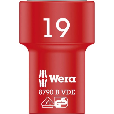 Kuusiohylsy Wera WE05004963001; HEX; VDE; 3/8''; 19x46 mm