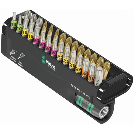 Tarvikesarja Wera Bit-Check 30 Wood TX HF 1 SB; 30 kpl.