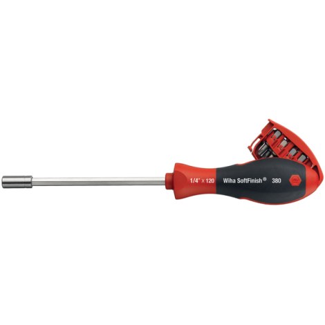 Ruuvimeisseli Wiha 32902; 1/4''; 120 mm;  + ruuvivääntimen päät