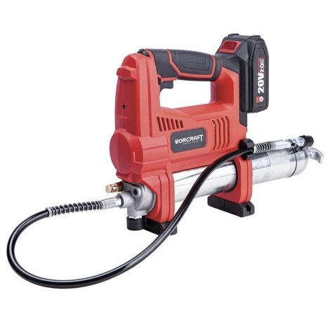 akkukäyttöinen voiteluaineruisku Worcraft CGG-S20Li; 20 V; 1x4,0 A akku