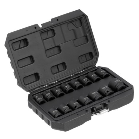 Hylsysarja Yato YT-10253; 1/2''; 10-27 mm; 15 kpl.