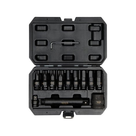 Iskuhylsysarja Yato YT-10655; 3/4'', 12 kpl.