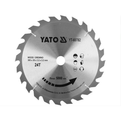 Katkaisuterä puulle Yato YT-60782; 300x30x2,2 mm
