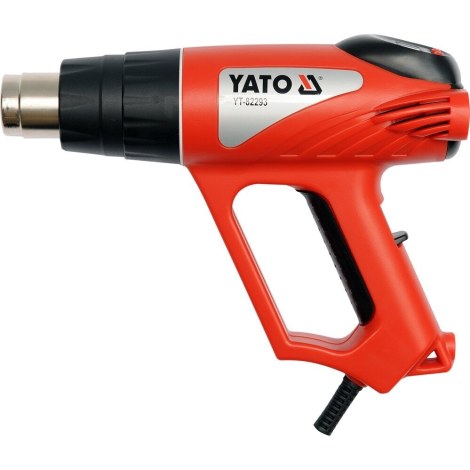Kuumailmapuhallin Yato YT-82293; 2 kW + tarvikkeet