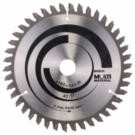 Katkaisuterä puulle Bosch MULTI MATERIAL; 160x2,4x20,0 mm; Z42; -5°