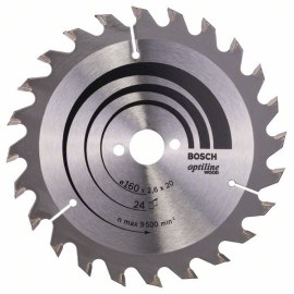 Katkaisuterä puulle Bosch OPTILINE WOOD; 160x2,6x20,0 mm; Z24; 15°