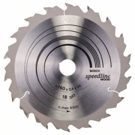 Katkaisuterä puulle Bosch SPEEDLINE WOOD; 160x2,4x20,0 mm; Z18; 15°