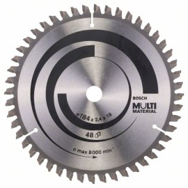 Katkaisuterä puulle Bosch MULTI MATERIAL; 184x2,4x16,0 mm; Z48; -5°