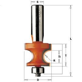 Pyöristysjyrsin CMT; S=6 mm; D=25,4 mm