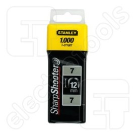 Niitit Stanley; 12 mm, 1000 kpl.; tyyppi 7; galvanoitu