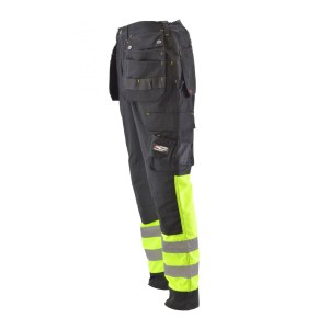 Suojaavat työhousut AWTools AW02610; T3; S musta/keltainen