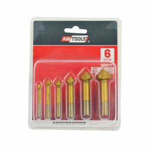 Kartioterä AWTools AW42400; HSS; 6,3-20,5 mm; 6 kpl.