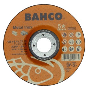Hiomalaikka Bahco Metal Inox; 125x6,4 mm