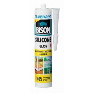 tiivistysmassa Bison 6303282 SILIC.GLASS; 280 ml; läpinäkyvä