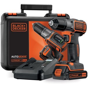 Pora/ruuvinväännin Black & Decker ASD14K-QW; 14,4 V; 1x1,5 Ah akku