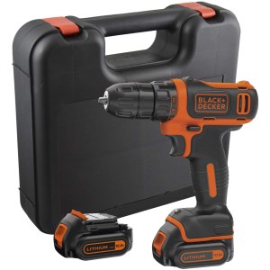 Akkukäyttöinen ruuvinväännin Black & Decker BDCDD12KB-QW; 10,8 V; 2x1,5 Ah akku