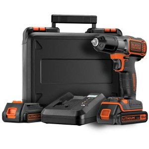 Iskupora / ruuvinväännin Black & Decker BDCHD18KBST-QW; 18 V; 2x1,5 Ah akku