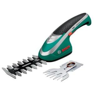 Akkupuutarhaleikkuri ja -ruohosakset -setti ; 11cm terä Bosch ISIO II akkukäyttöinen; pituus 11 cm