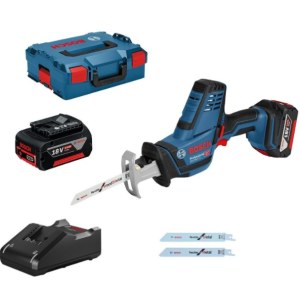 Puukkosaha Bosch GSA 18 V-LI C Professional; 18 V; 2x5,0 Ah akku