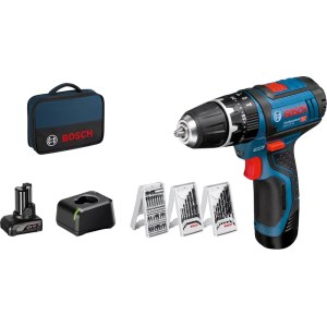 Iskupora / ruuvinväännin Bosch GSB 12V-15; 12 V; 1x2,0; 1x4,0 Ah akku