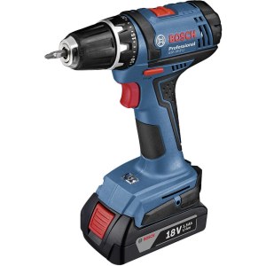 Pora/ruuvinväännin Bosch GSR 18-2-Li; 18 V; 2x1,5 Ah akku